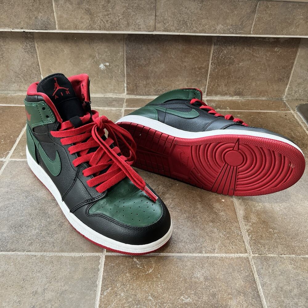 Nike Air Jordan 1 Retro High OG 'GUCCI' 332558-025 Youth SZ: 7Y Green Used Nice - Picture 13 of 13